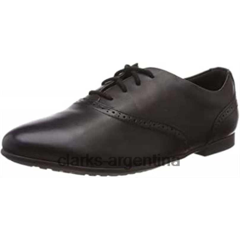 Clarks niños 2FZPZ231 jules walk derbys clarks para niña negros cuero negro