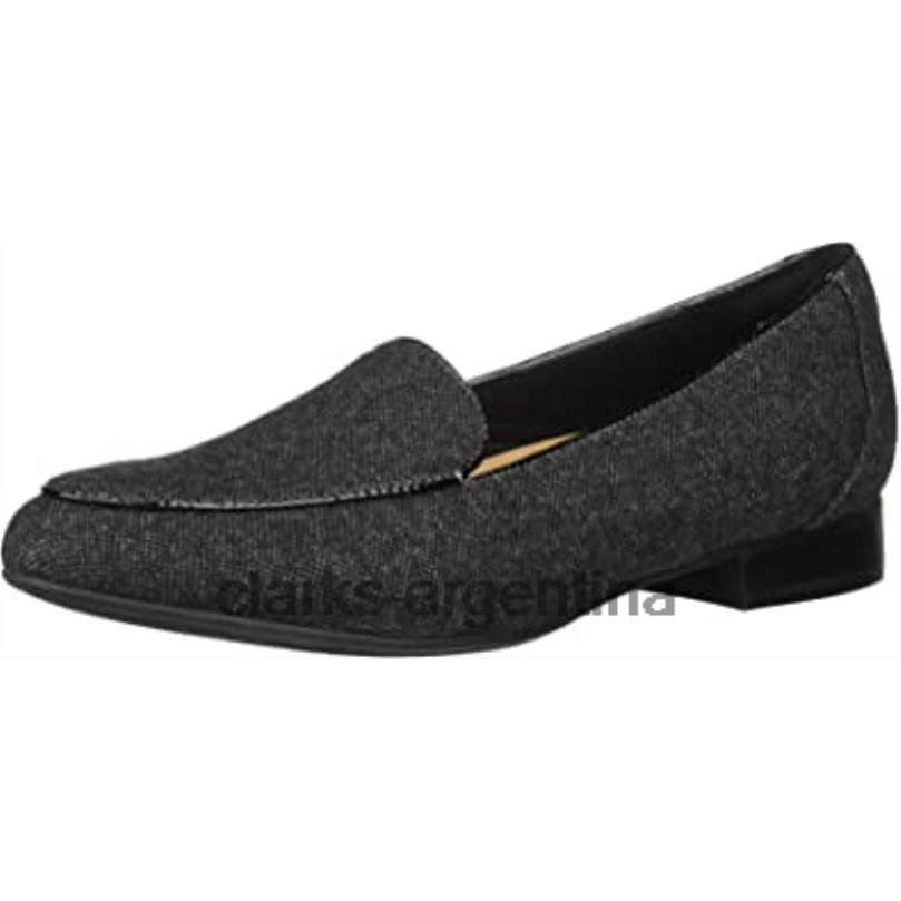 Clarks niños 2FZPZ2376 Mocasines de niña Clarks de tweed gris Un Blush Easy tweed gris