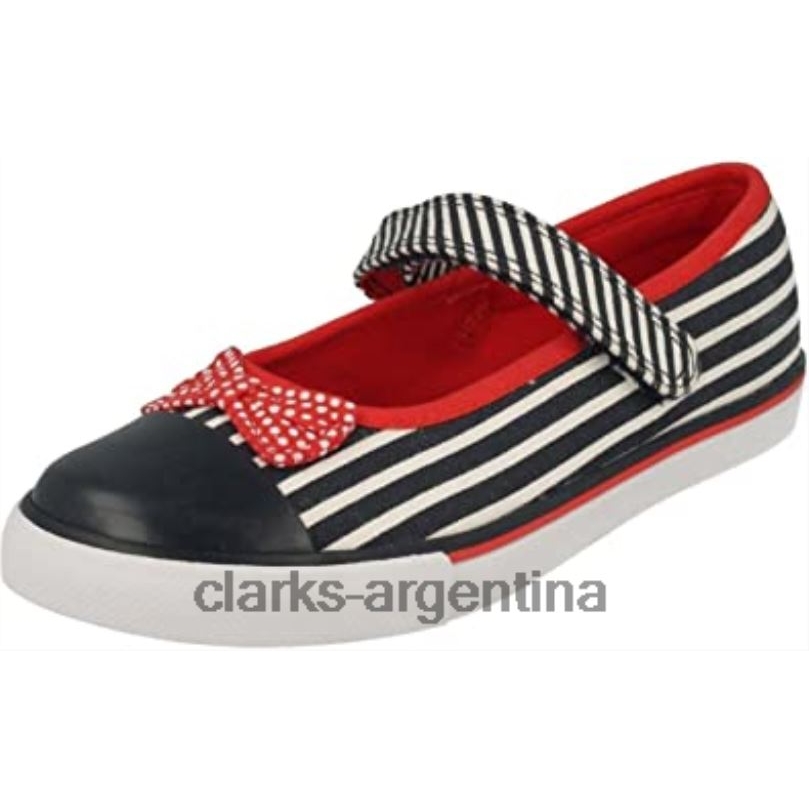 Clarks niños 2FZPZ2844 Zapatos de lona lavables para niña azul marino gracie joy clarks Azul marino