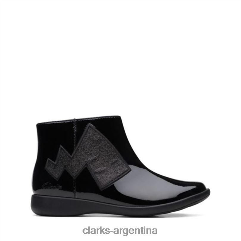 Clarks niños 2FZPZ5768 charol negro clarks etch trail kid charol negro charol negro