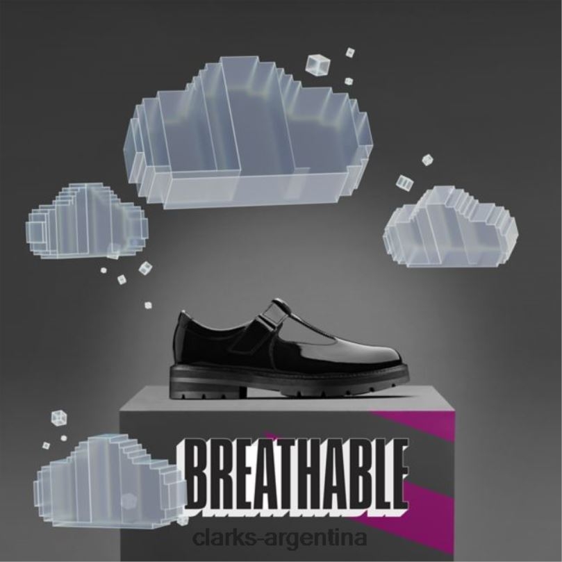 Clarks niños 2FZPZ5808 charol negro clarks prague brill juvenil charol negro charol negro