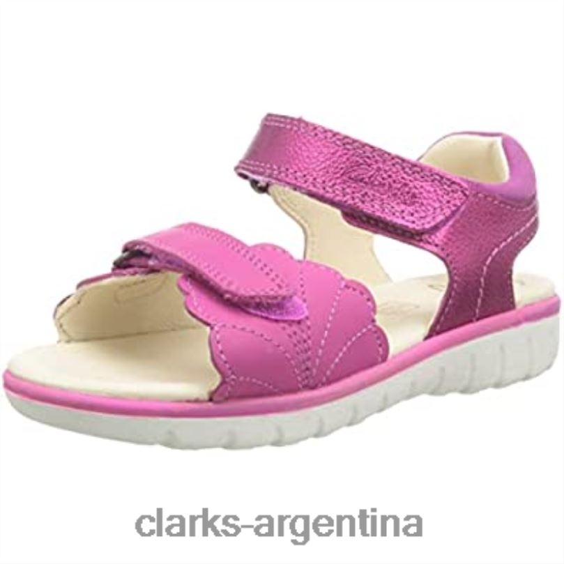 Clarks niños 2FZPZ1769 Sandalia niña Clarks Roam Wing K de cuero rosa cuero rosa