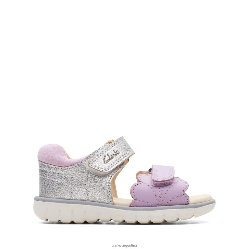 Clarks niños 2FZPZ3801 Clarks Lila Combi Roam Wing T combinación lila