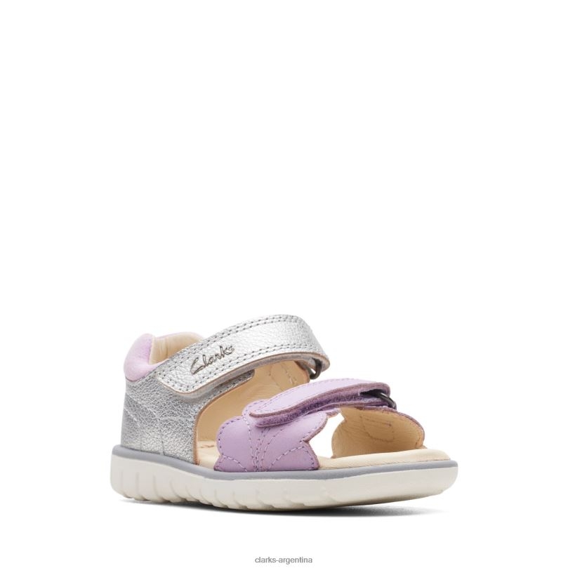 Clarks niños 2FZPZ3801 Clarks Lila Combi Roam Wing T combinación lila