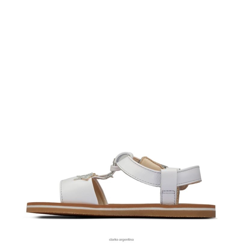 Clarks niños 2FZPZ3814 finch summer k clarks de cuero blanco cuero blanco