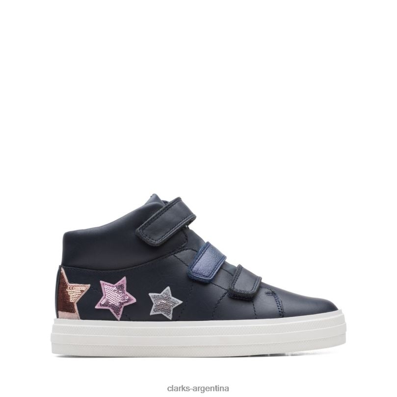 Clarks niños 2FZPZ5732 nova fun cuero azul oscuro niño clarks de cuero azul oscuro cuero azul oscuro