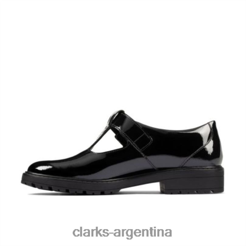 Clarks niños 2FZPZ4636 charol negro loxhamshine jnr f fit clarks charol negro