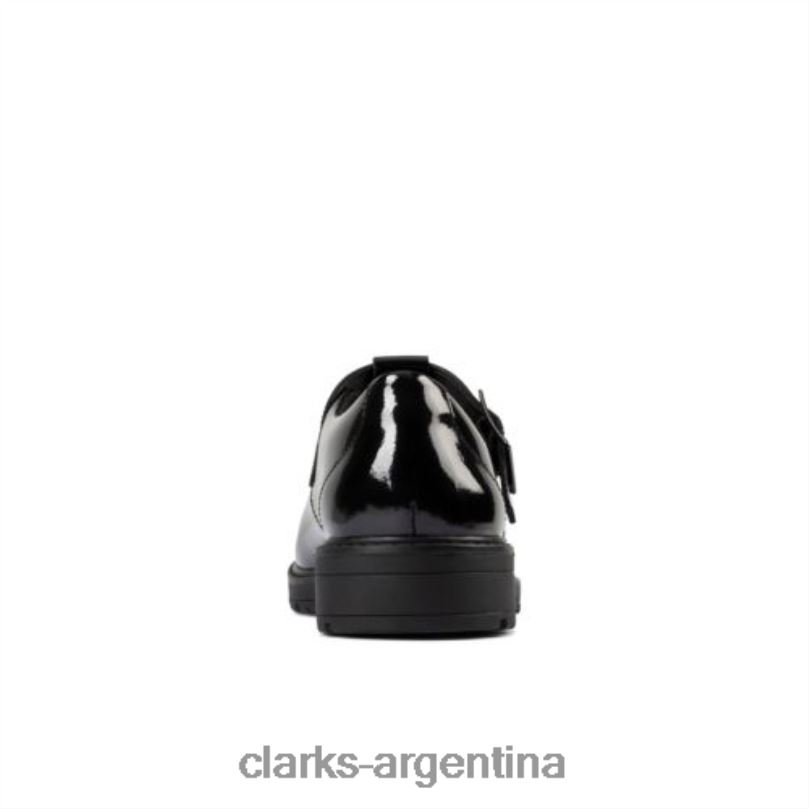 Clarks niños 2FZPZ4636 charol negro loxhamshine jnr f fit clarks charol negro