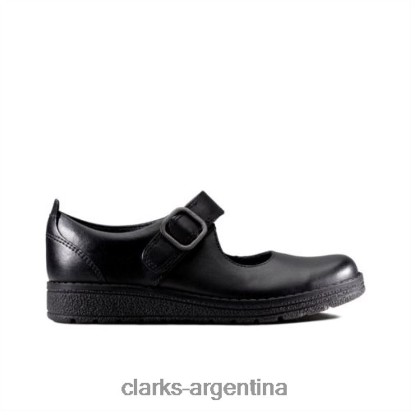 Clarks niños 2FZPZ4657 clarks cuero negro mendip stitch inf f fit cuero negro