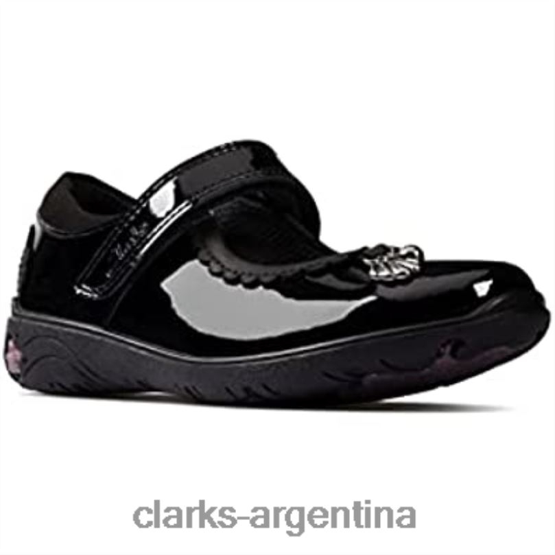 Clarks niños 2FZPZ491 zapatos escolares clarks niña sea shimmer t negro