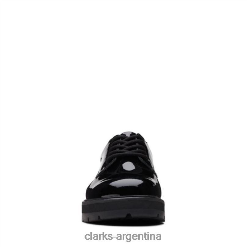 Clarks niños 2FZPZ5821 encaje de praga charol negro mayor charol negro clarks charol negro
