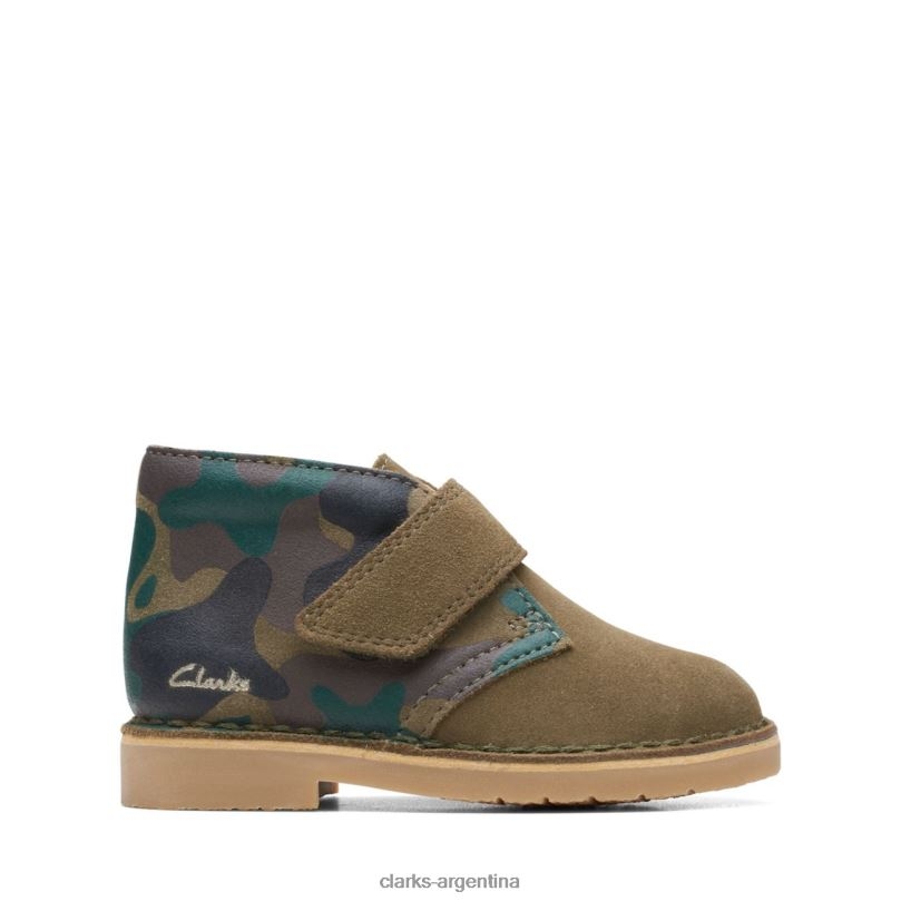 Clarks niños 2FZPZ6884 bota desierto caqui camo 2 niño caqui camo clarks camuflaje caqui