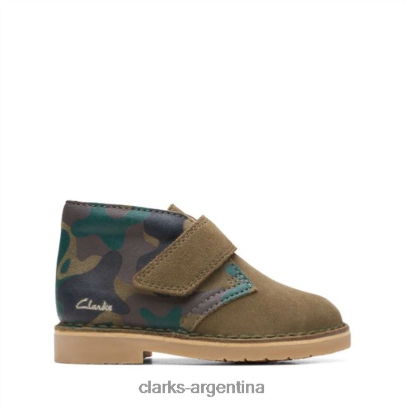 Clarks niños 2FZPZ6884 bota desierto caqui camo 2 niño caqui camo clarks camuflaje caqui