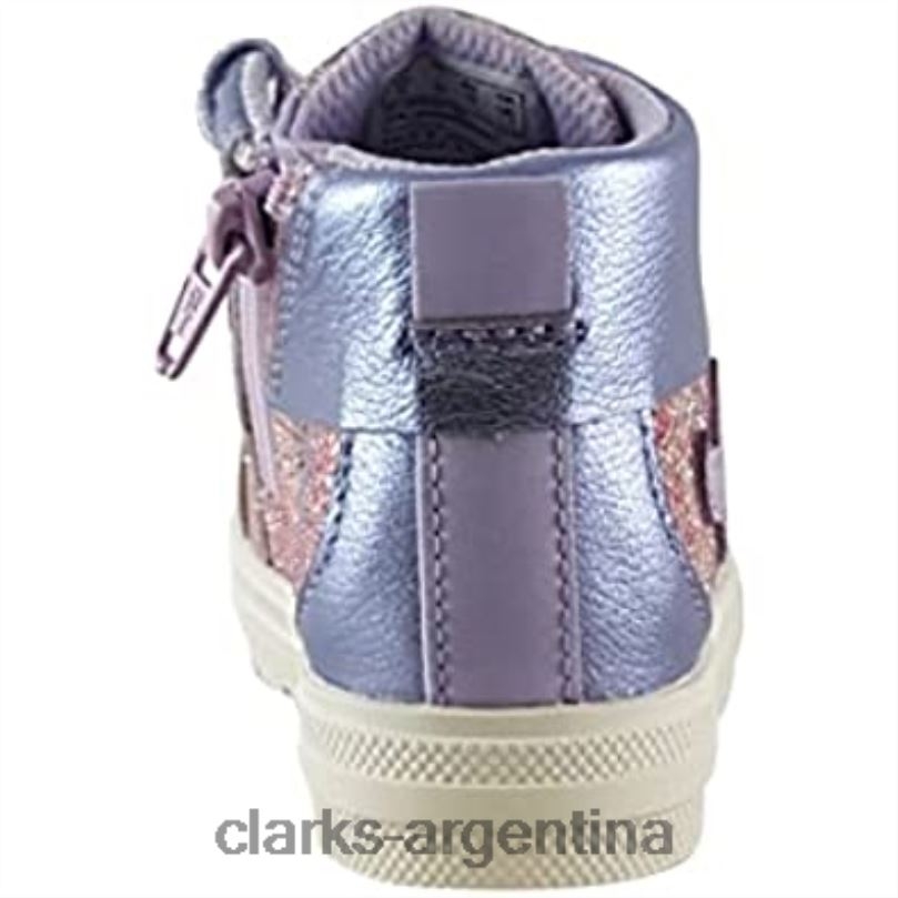 Clarks niños 2FZPZ982 botas nova city niño piel lila clarks
