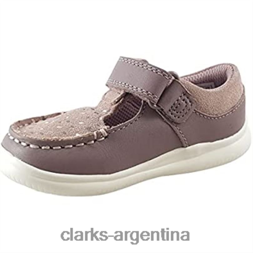 Clarks niños 2FZPZ1019 zapatos clarks crest moc de cuero para niño rosa