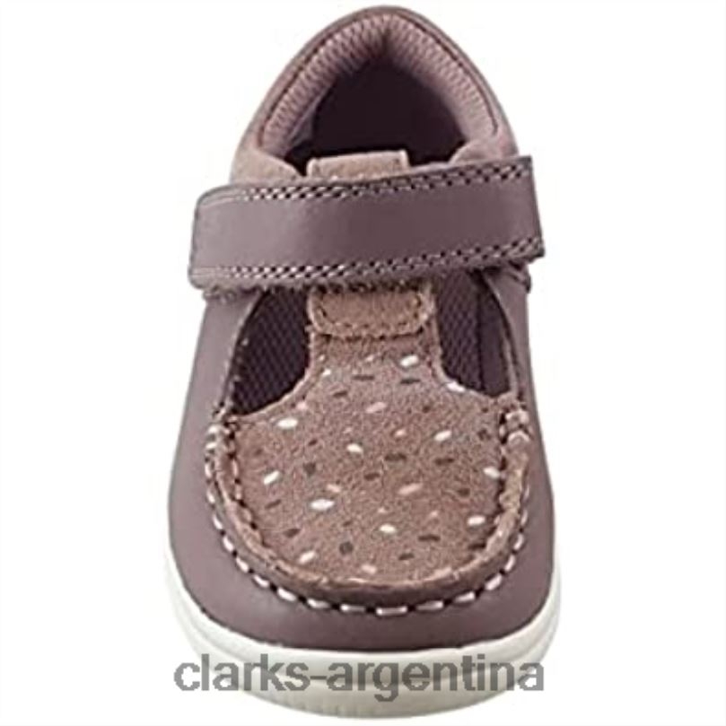 Clarks niños 2FZPZ1019 zapatos clarks crest moc de cuero para niño rosa