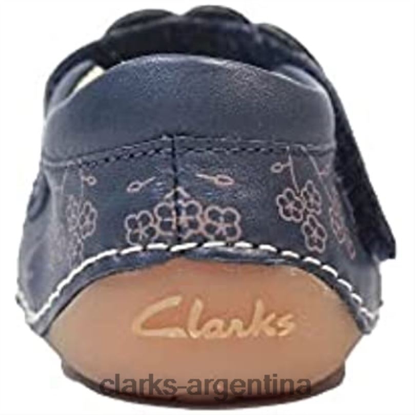 Clarks niños 2FZPZ158 ti ny flora niño azul marino combi cuero niñas pre walker zapatos f ancho azul marino combi clarks f ancho marino combinado