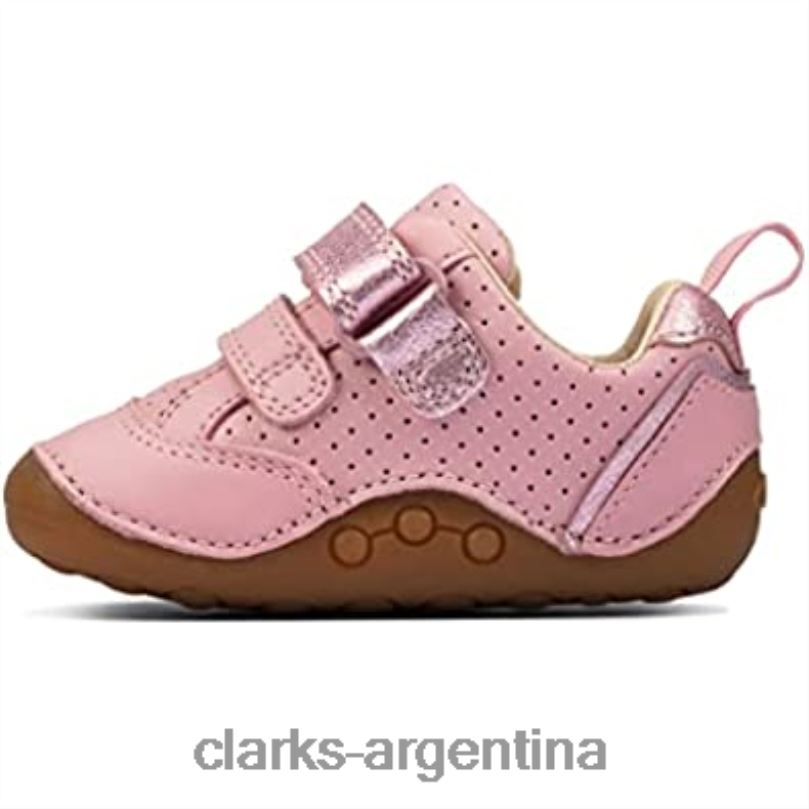 Clarks niños 2FZPZ2860 ti ny sky zapatos de cuero para niños pequeños clarks rosados