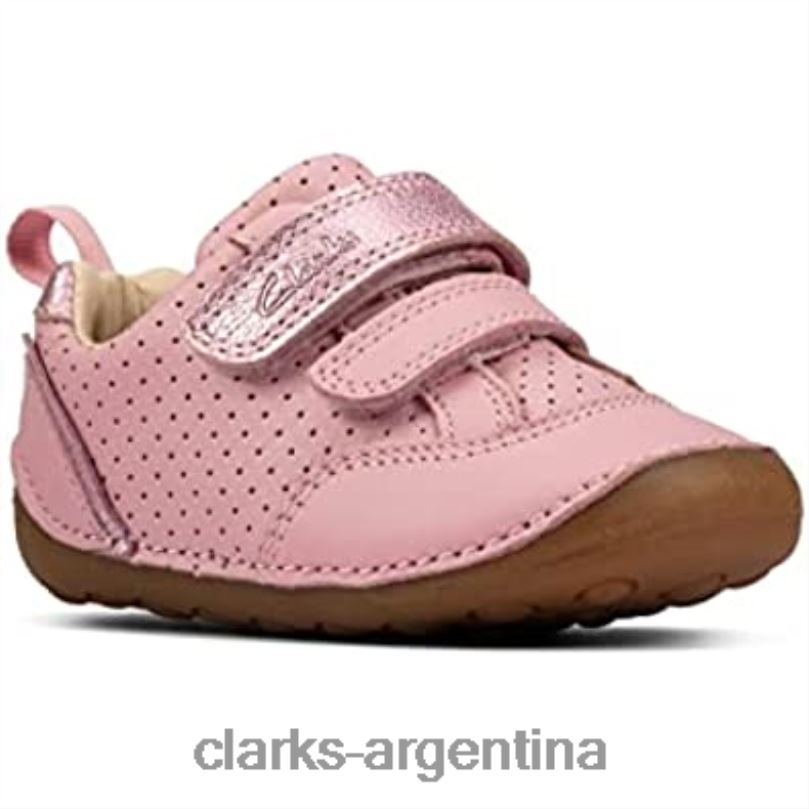 Clarks niños 2FZPZ2860 ti ny sky zapatos de cuero para niños pequeños clarks rosados