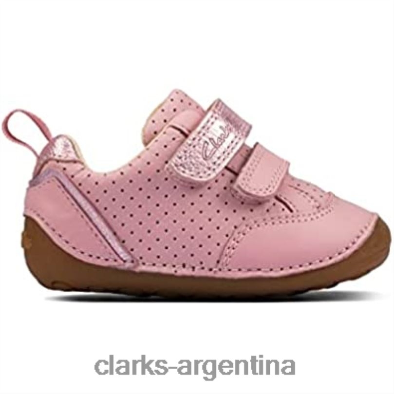 Clarks niños 2FZPZ2860 ti ny sky zapatos de cuero para niños pequeños clarks rosados
