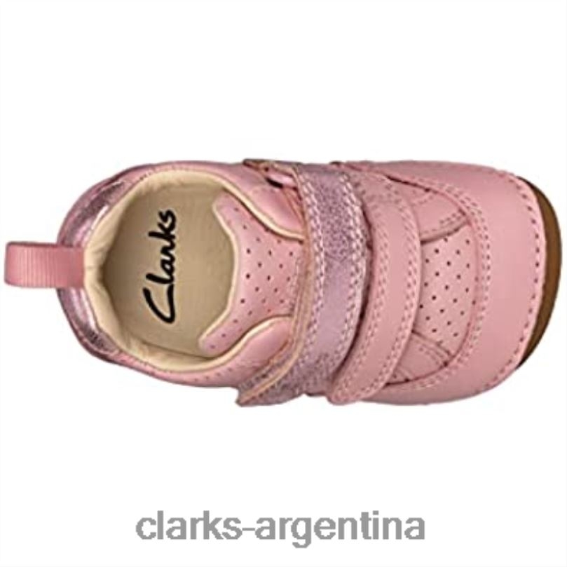 Clarks niños 2FZPZ2860 ti ny sky zapatos de cuero para niños pequeños clarks rosados