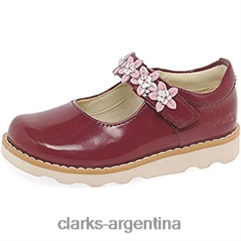 Clarks niños 2FZPZ81 Zapatos Clarks Crown Petal de piel encerada para niños pequeños
