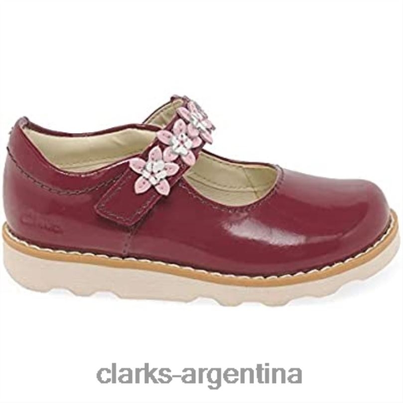 Clarks niños 2FZPZ81 Zapatos Clarks Crown Petal de piel encerada para niños pequeños