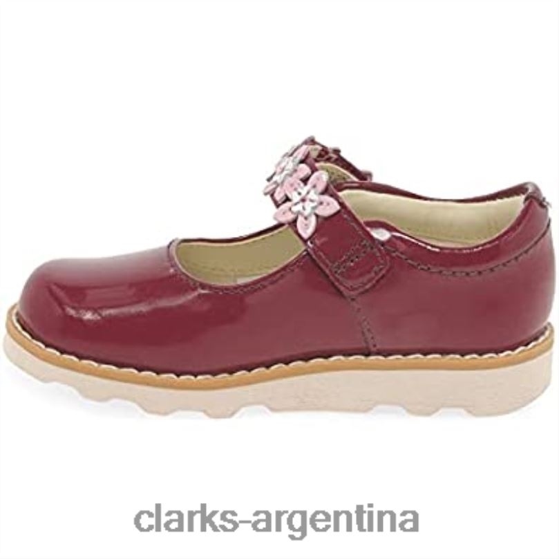 Clarks niños 2FZPZ81 Zapatos Clarks Crown Petal de piel encerada para niños pequeños