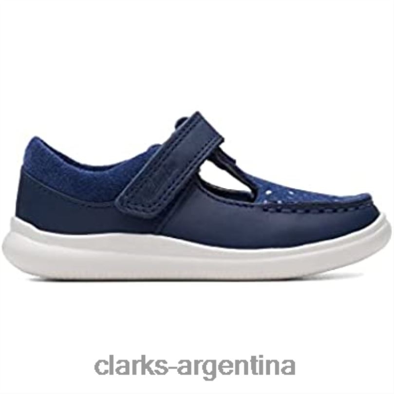 Clarks niños 2FZPZ900 Zapatos de cuero Crest Moc para niños pequeños en Clarks