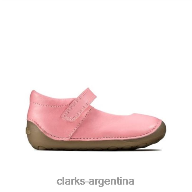 Clarks niños 2FZPZ4608 Clarks de cuero rosa ti ny mist fst g fit cuero rosa