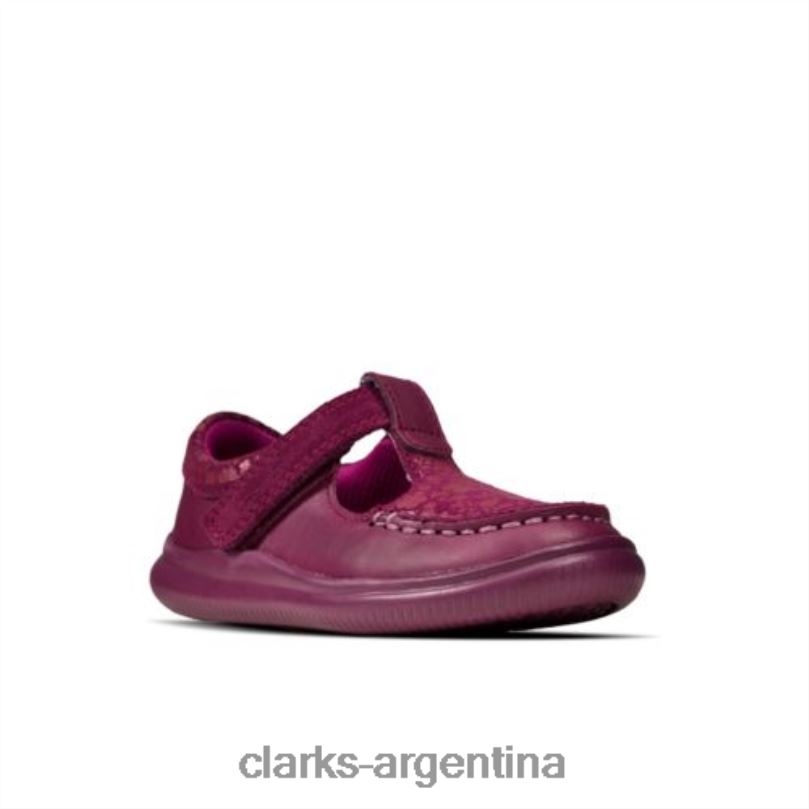 Clarks niños 2FZPZ4614 cresta rosa fst g fit berry clarks baya