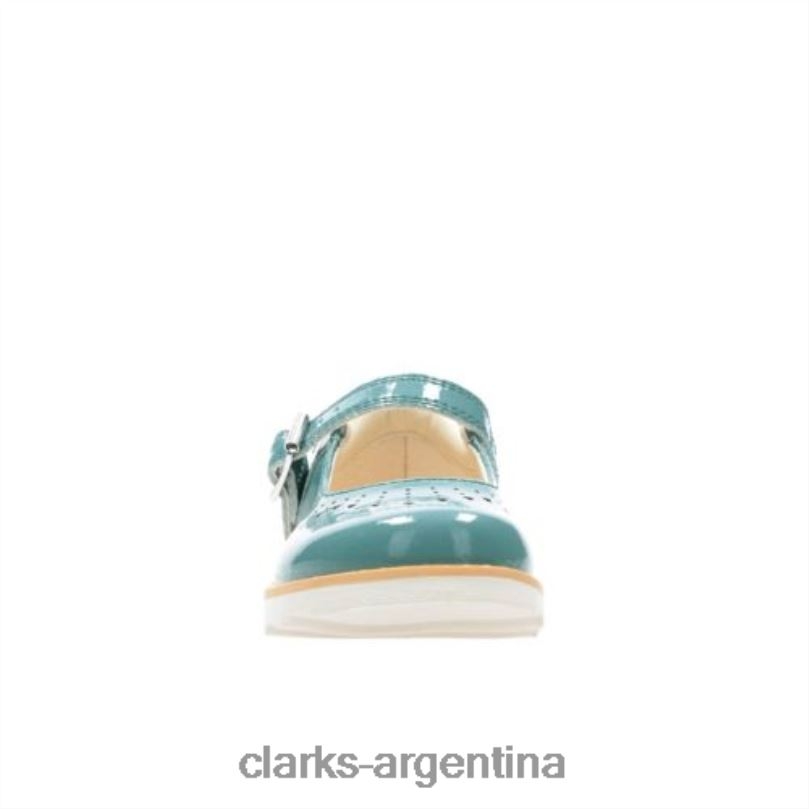 Clarks niños 2FZPZ4621 corona salto fst f fit clarks cuero verde azulado cuero verde azulado