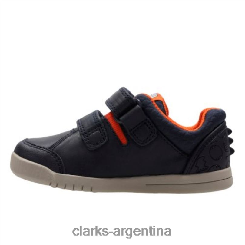 Clarks niños 2FZPZ4840 clarks trail walk fst g fit de cuero azul marino cuero azul marino