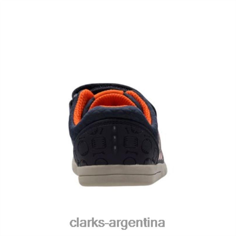 Clarks niños 2FZPZ4840 clarks trail walk fst g fit de cuero azul marino cuero azul marino
