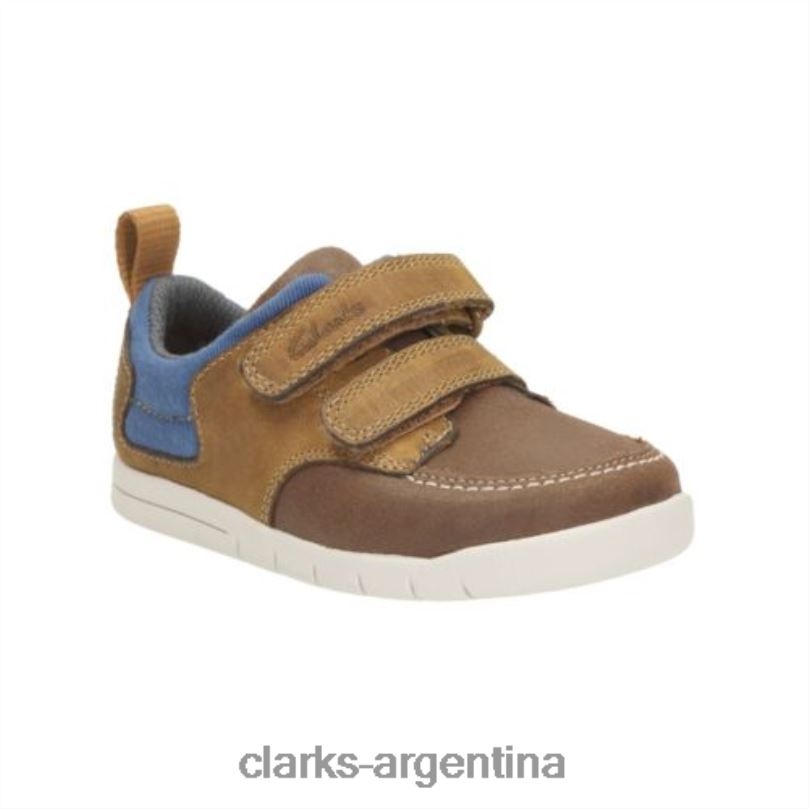 Clarks niños 2FZPZ4843 clarks de cuero tostado grado caminar fst g fit cuero marrón