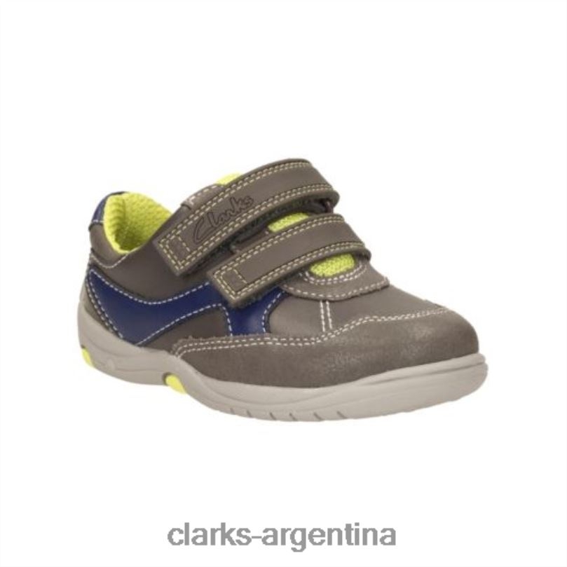 Clarks niños 2FZPZ4846 ru cove fst e fit clarks de cuero gris cuero gris