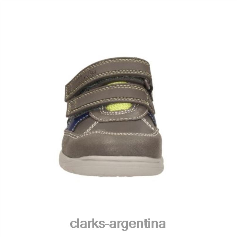 Clarks niños 2FZPZ4846 ru cove fst e fit clarks de cuero gris cuero gris