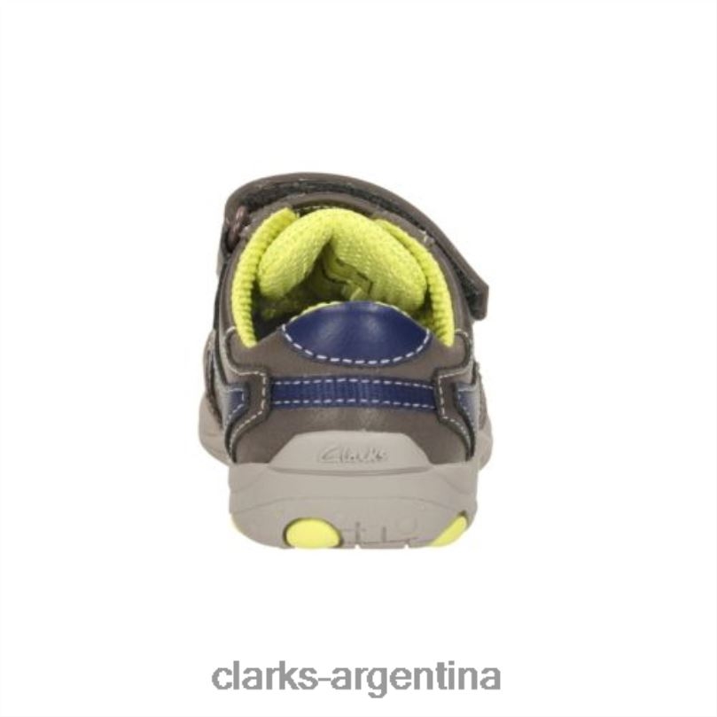 Clarks niños 2FZPZ4846 ru cove fst e fit clarks de cuero gris cuero gris