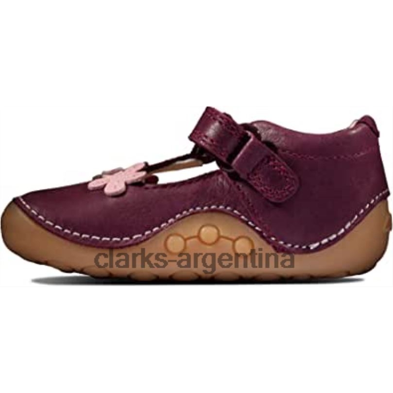 Clarks niños 2FZPZ2147 clarks ti ny f lower zapatos de cuero para niños pequeños charol azul marino