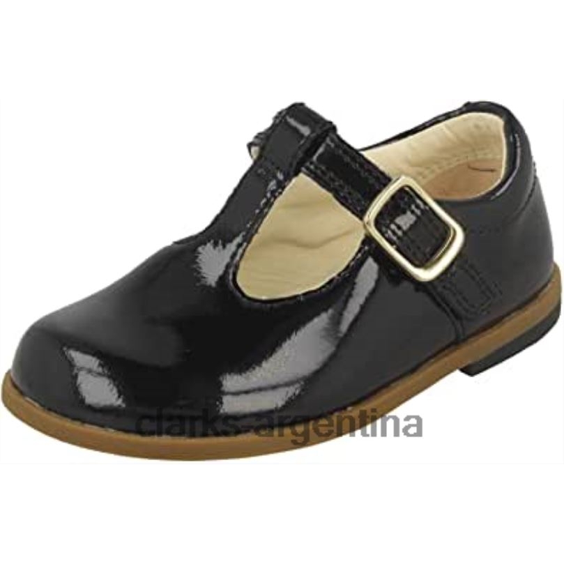 Clarks niños 2FZPZ698 Clarks Drew Shine zapatos de cuero para niños pequeños negro negro negro