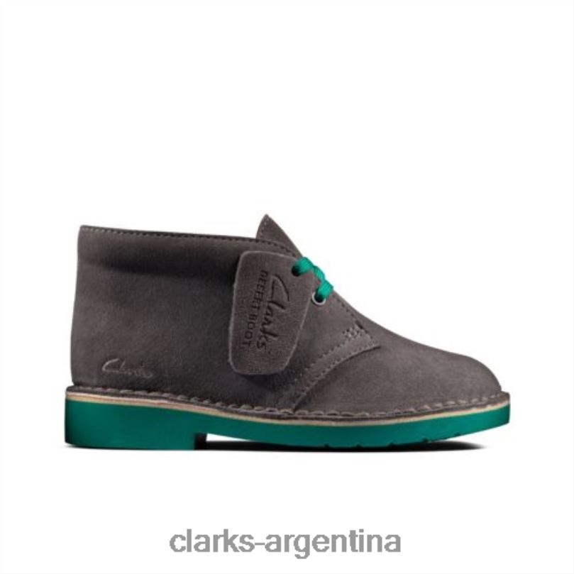 Clarks niños 2FZPZ4795 clarks desert boot2 jnr g fit gris oscuro gris oscuro