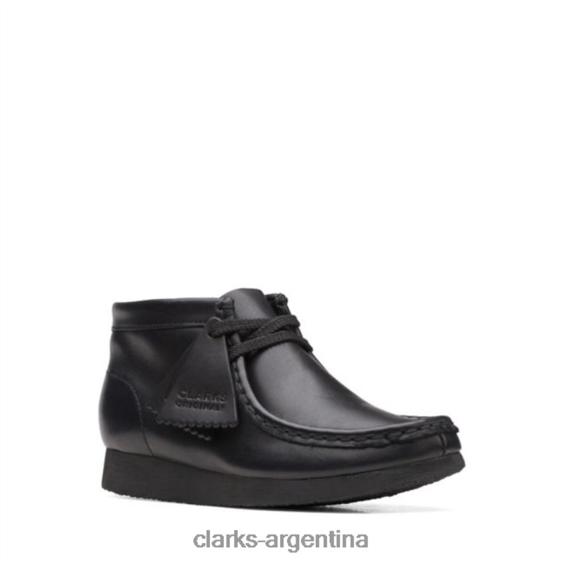 Clarks niños 2FZPZ5926 bota wallabee mayor cuero negro clarks cuero negro cuero negro