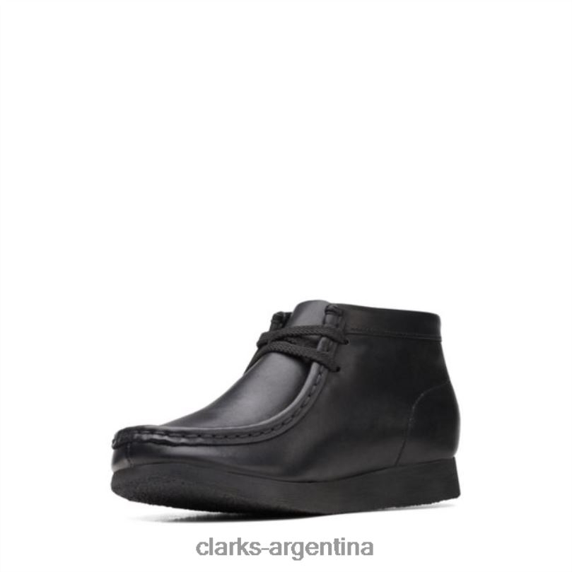 Clarks niños 2FZPZ5926 bota wallabee mayor cuero negro clarks cuero negro cuero negro