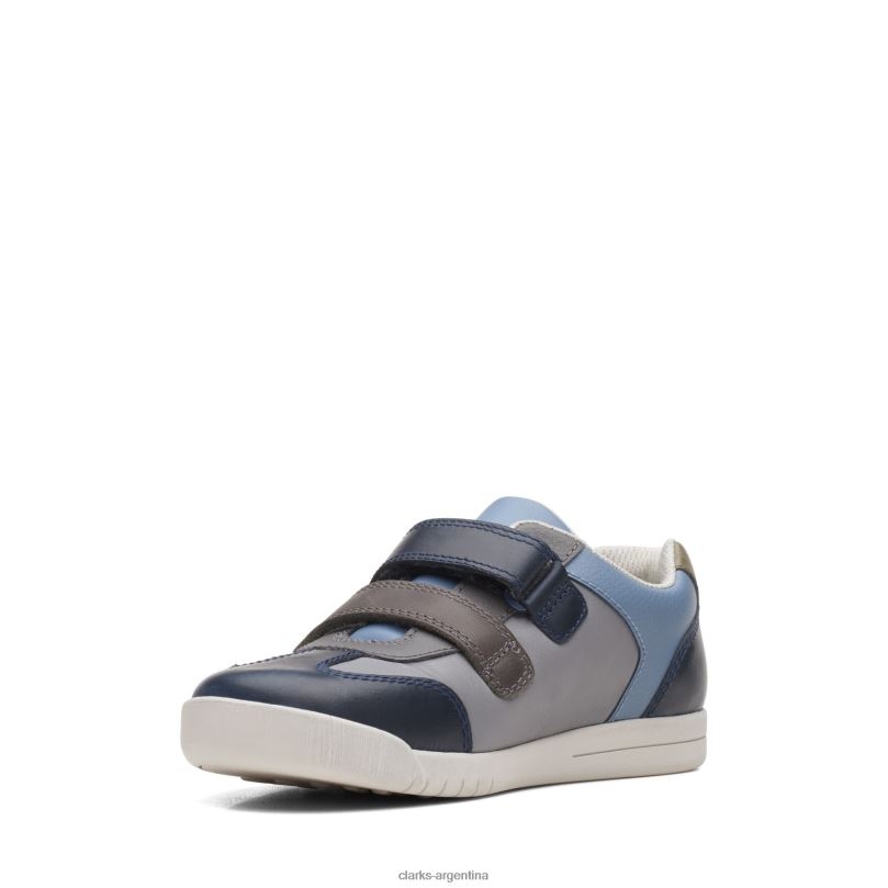 Clarks niños 2FZPZ3830 clarks combi den stripe k azul marino combinado azul marino