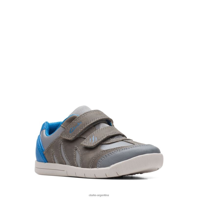 Clarks niños 2FZPZ3844 gris/azul rex play k clarks gris azul