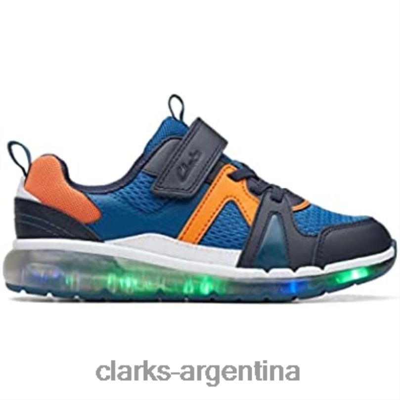 Clarks niños 2FZPZ480 clarks spark flash ko azul combinación materiales niño zapatillas niño