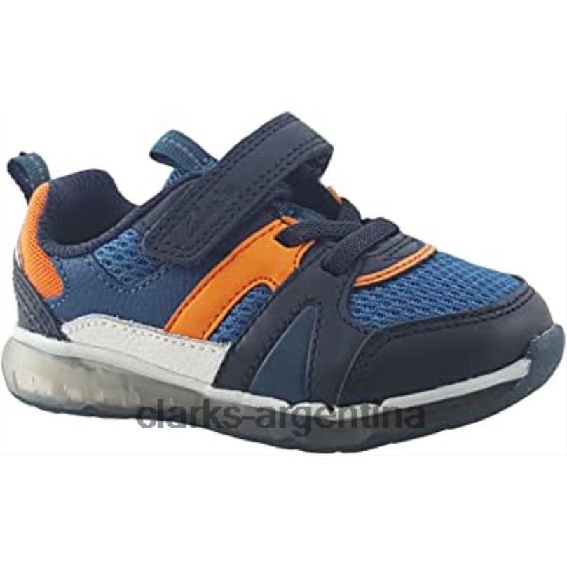Clarks niños 2FZPZ987 clarks spark flash to blue combinación materiales niño zapatillas niño