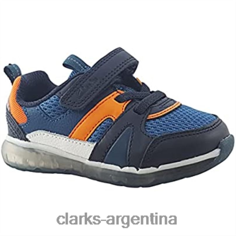 Clarks niños 2FZPZ989 spark flash azul combinación materiales zapatillas niño niño clarks