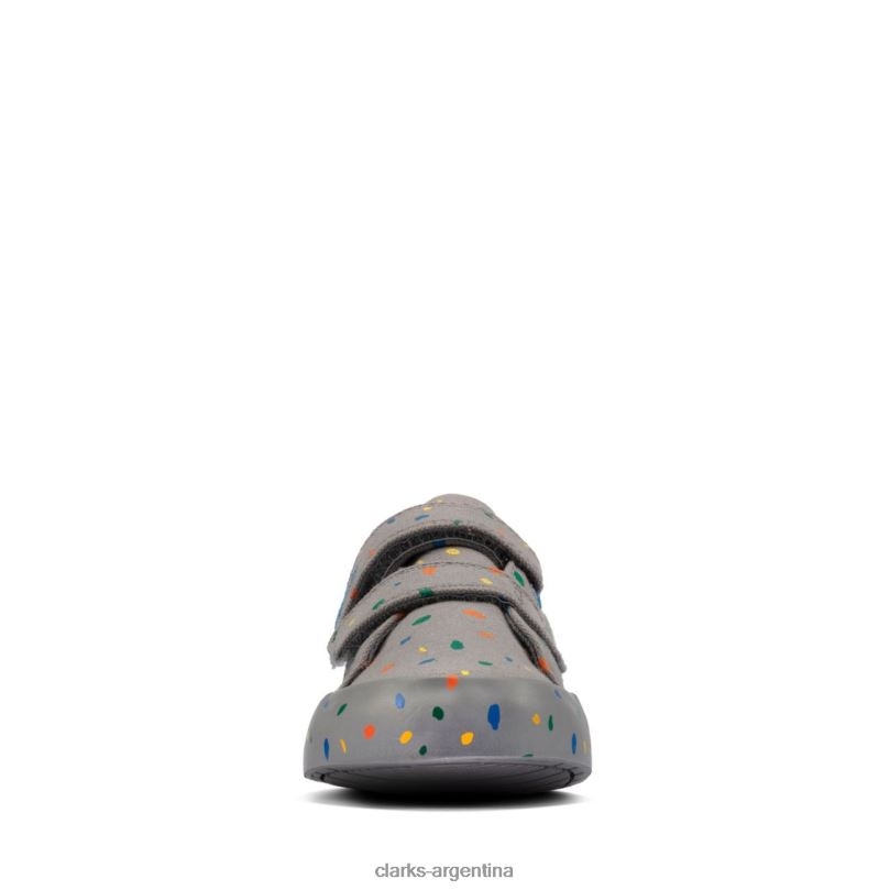 Clarks niños 2FZPZ3813 foxing print t clarks lona gris lona gris