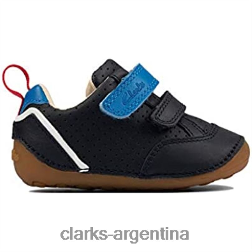 Clarks niños 2FZPZ1750 ti ny sun t white g cuero primeros zapatos para niño azul clarks azul